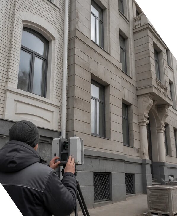 Лазерное сканирование фасадов зданий для обследования в Красноуфимске